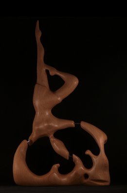 Artist: Berthold Neutze - Title: Why She Couldnt Stay - Medium: Wood Sculpture - Year: 2010