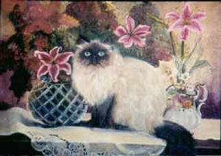 Beverly Dudley: 'PurrrFection', 2016 Oil Painting, Cats. Artist Description: Hes Himalayan, lives in a Plum Cottage next to the Mississippi River, accross the bridge from Baton Rouge in Port Allen, LA. ...
