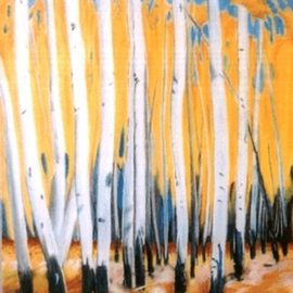 Kamal Bhandari: 'Jungle', 2006 Oil Painting, Abstract Landscape. Artist Description:  Dense Jungle of Euclyptus trees. ...