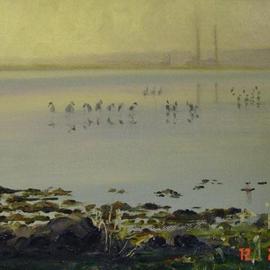 Bill Obrien: 'Bull Island2', 2008 Oil Painting, Seascape. 