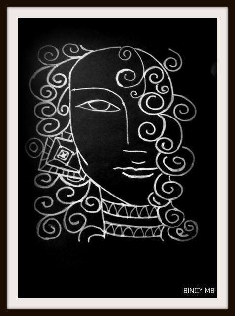 Artist Bincy Mb. 'Budha Art Indian Painting' Artwork Image, Created in 2016, Original Paper. #art #artist