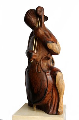Tzipi Biran: 'The player', 2012 Wood Sculpture, Music.  Made of Indian Sisam tree, ...