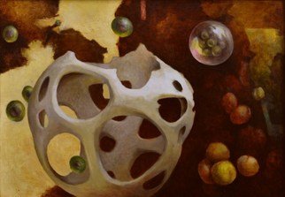 Bernd Finkenwirth: 'Empty Basket', 2009 Oil Painting, nature. 