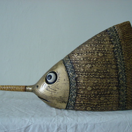 Bogdan Lachowicz Artwork Spear Gold Fish, 2014 Mixed Media Sculpture, Fish