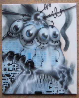 Artist: Helge W. Steinmann A.k.a. Bomber - Title: Manic Robot 2 - Medium: Other Painting - Year: 2008