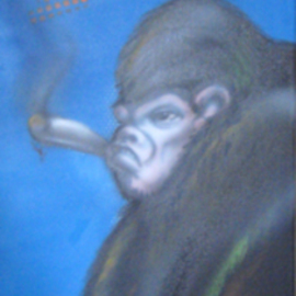 Helge W. Steinmann A.k.a. Bomber: 'Monkey Biz', 2009 Other Painting, Animals. Artist Description:   Graffiti Art, Urban Art, Aerosol Art, Spraycan on canvas     ...