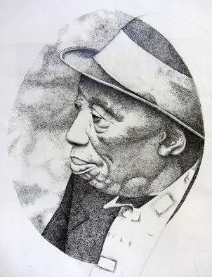 Bonie Bolen: 'Mississippi John Hurt', 1999 Pen Drawing, Music.          Commissioned portrait of Mississippi John Hurt for The Blues, Jazz and Folk Music Society, Marietta, OH Original not for sale but please inquire if you would like to have a print.         ...