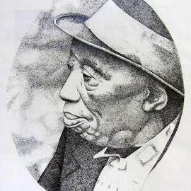 Bonie Bolen: 'Mississippi John Hurt', 1999 Pen Drawing, Music. Artist Description:          Commissioned portrait of Mississippi John Hurt for The Blues, Jazz and Folk Music Society, Marietta, OH Original not for sale but please inquire if you would like to have a print.         ...