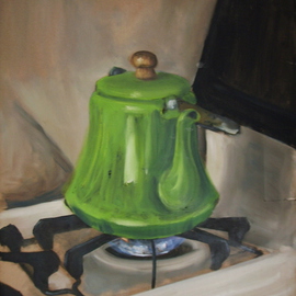 Bonie Bolen: 'Tea Pot', 2000 Oil Painting, Still Life. 