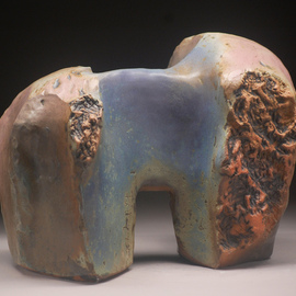 Robert Pulley Artwork Blue Canyon, 2013 Ceramic Sculpture, Abstract