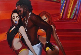 Brikena Berdo: 'swalla generation', 2017 Oil Painting, Celebrity. 