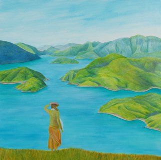 Bryce Brown: 'Fiord', 2015 Acrylic Painting, Seascape. 