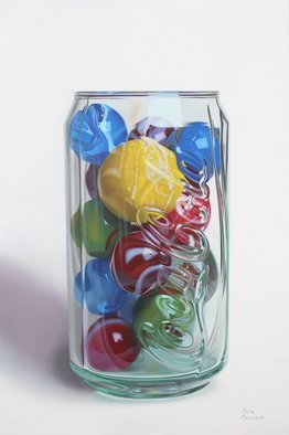 Artist: Carlos Bruscianelli - Title: marbles and coke - Medium: Oil Painting - Year: 2018