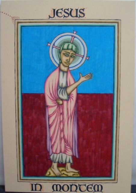 Artist Pentagram Carolingiantoad. 'Jesus In Montem ' Artwork Image, Created in 2010, Original Calligraphy. #art #artist