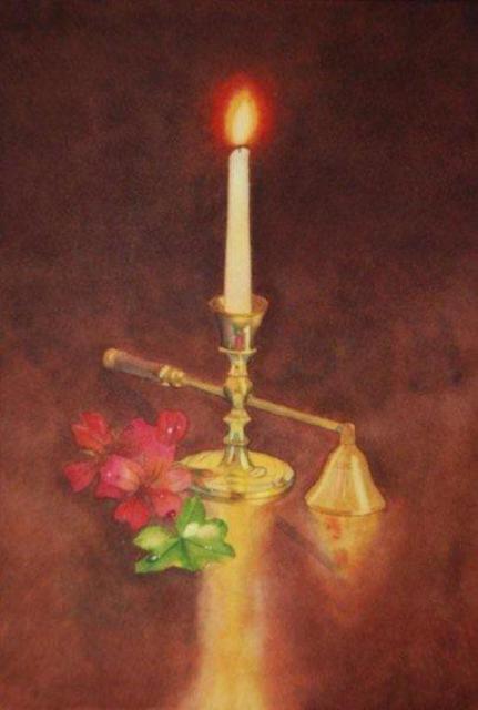 Carolyn Judge  'Candle And Snuffer', created in 2010, Original Watercolor.