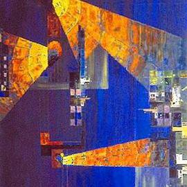 Christian Culver: 'Coalescent Constructions 20', 1999 Oil Painting, Architecture. Artist Description: Oil / mixed media on canvas....
