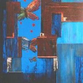 Christian Culver: 'Coalescent Constructions 21', 1999 Mixed Media, Architecture. Artist Description: Oil / mixed media painting....