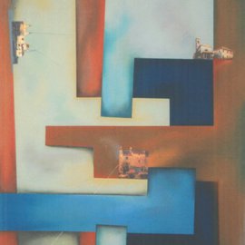 Christian Culver: 'Coalescent Constructions 47', 2001 Mixed Media, Architecture. Artist Description: Pastel media on paper, uses architectural photography as partof composition....