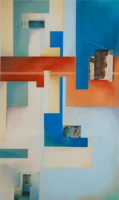 Christian Culver: 'Greece 2', 2002 Pastel, Abstract. Pastel/ mixed media ( photographs) on heavy archival drawing paper...