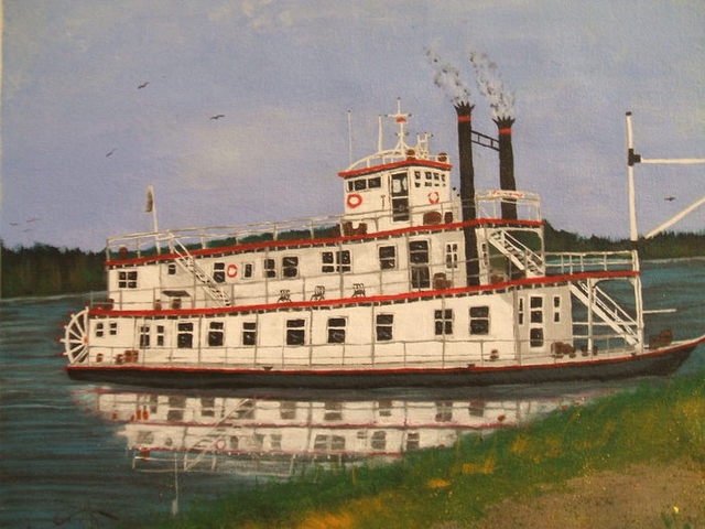 Artist Craig Cantrell. 'River Boat' Artwork Image, Created in 2009, Original Painting Acrylic. #art #artist