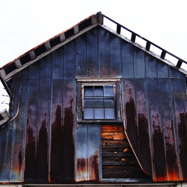 Celeste Mccullough: 'Barn', 2014 Color Photograph, Architecture. Artist Description:  Architectural- still life photograh of an abandoned barn with rusty tin- siding.   ...
