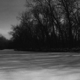 Celeste Mccullough: 'Frozen Creek', 2008 Black and White Photograph, Landscape. Artist Description: B& W landscape photo of Fall Creek, Indianapolis IN. ...