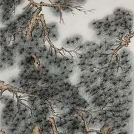 Jinxian Zhao : 'chinese landscape painting', 2020 Ink Drawing, Holidays. Artist Description: the painting express  heart and feeling freely under the tree ...
