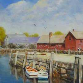 Dennis Chadra: 'Two of a Kind', 2011 Oil Painting, Seascape. Artist Description:  Two of a Kind, Rockport, MA, Seascape, Oil, Panel, ...