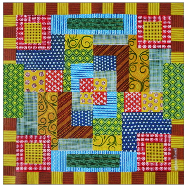 Chandru Hiremath  'My Babies Quilt - B', created in 2016, Original Painting Acrylic.