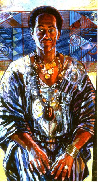 Artist Doyle Chappell. 'African Friend' Artwork Image, Created in 1987, Original Painting Oil. #art #artist
