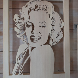 Charlie Tu: 'marilyn monroe', 2023 Wood Sculpture, Portrait. Artist Description: Marilyn Monroe, the famous American actress.  Made of willow and handmade. ...