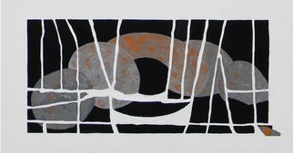 Charo Noriega: 'infinito', 2011 Oil Painting, Abstract.       . . . replicar el comienzo absoluto, circulos que nos invitan desde algun punto infinito, fragmentos diseminados en la inmovilidad del espacio, fisuras que podrian afirmarse o quiza desvanecerse, texturas remotas, gesto iniciA! tico de un posible devenir.      ...