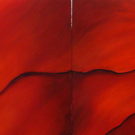 Dian Paura Chellis: 'Pulse', 2011 Oil Painting, nature. Artist Description:  light, red, lily  ...