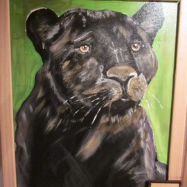 Chris Cooper: 'Panther', 2014 Acrylic Painting, Animals. Artist Description:  panther, animal, acrylic  ...