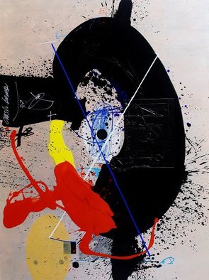 Christo Kasabov: 'EXCITEMENT', 2015 Mixed Media, Abstract Figurative.           acrylic, and oil stick on canvas               ...