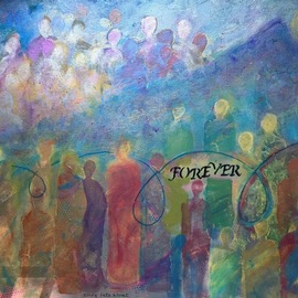 Cindy Kornet: 'forever', 2017 Acrylic Painting, Spiritual. Artist Description: Mt Sinai spirit soul connection foreverspiritual beings...