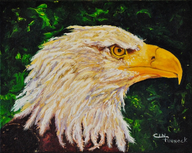 Artist Cindy Pinnock. 'Eagle' Artwork Image, Created in 2017, Original Painting Oil. #art #artist