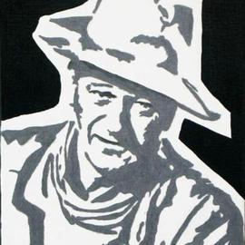 Caroline Jarvinski: 'John Wayne', 2012 Acrylic Painting, Other. Artist Description:    john wayne pop art      ...