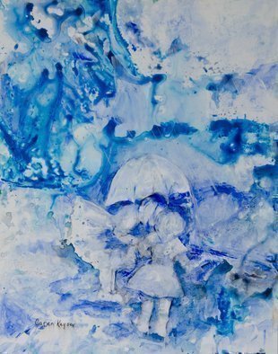 Artist: Caren Keyser - Title: Children Before the Storm - Medium: Acrylic Painting - Year: 2018