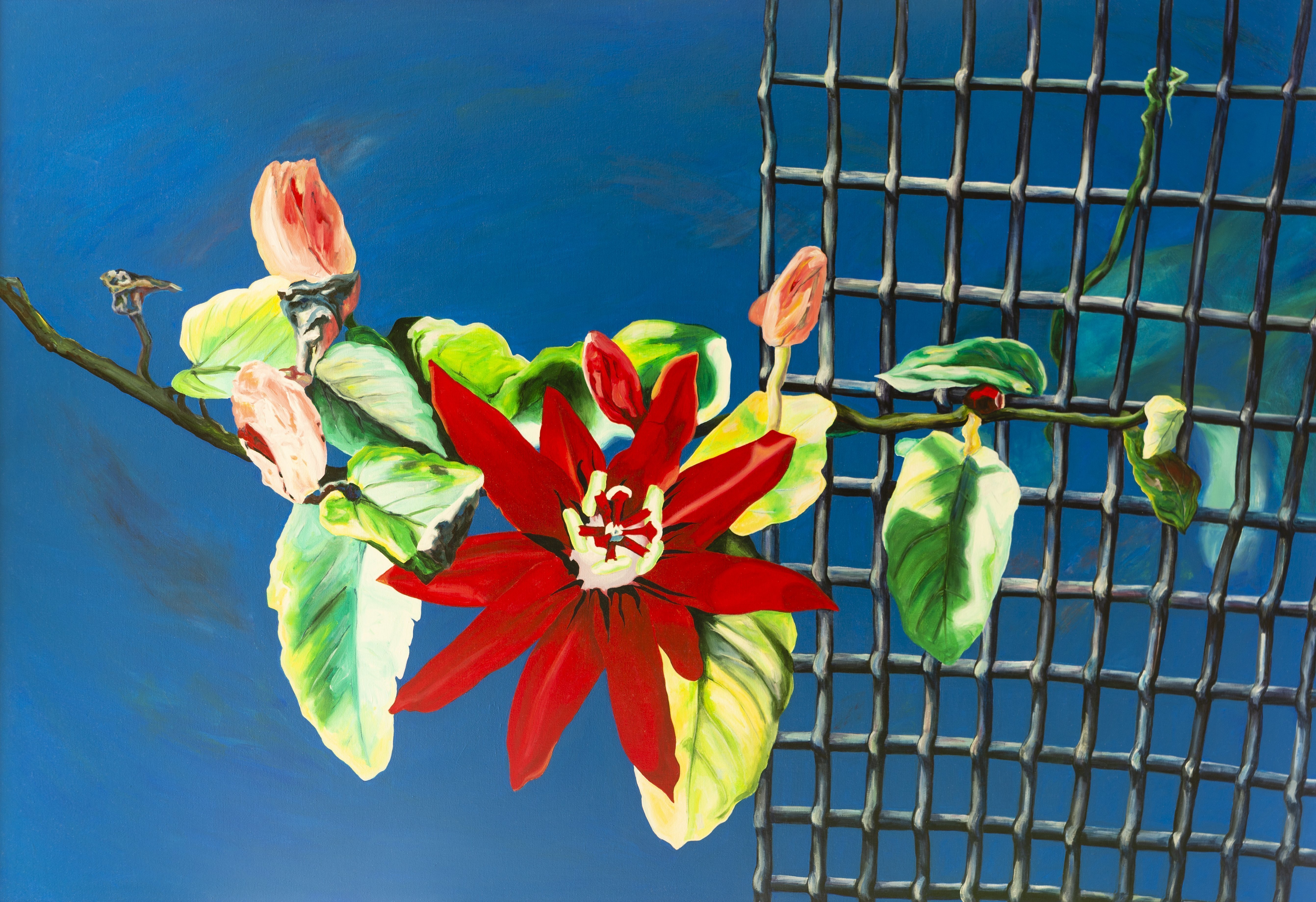 Artist: Caren Keyser - Title: Red Passion - Medium: Acrylic Painting - Year: 1985