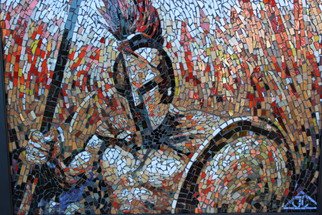 Jonathan  Cohen: 'MOSAIC SPARTAN', 2014 Mosaic, War.  SPARTAN FOR SALE $1,4002ft x 3ft ...