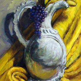 Grapes Bananas Vase Still Life  By Lucille Coleman