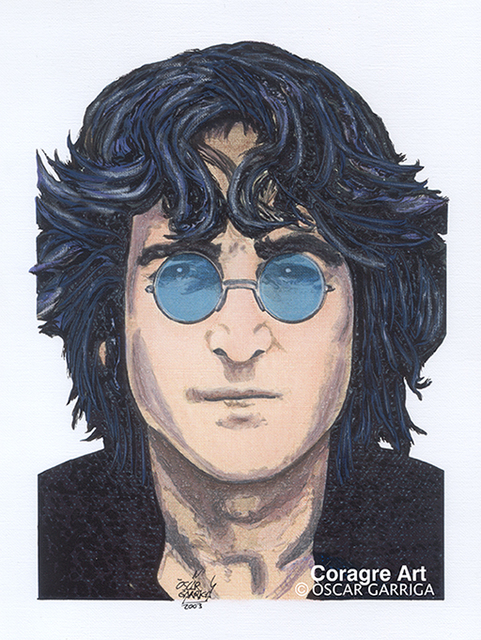 Artist Oscar Garriga. 'John Lennon' Artwork Image, Created in 2003, Original Digital Art. #art #artist