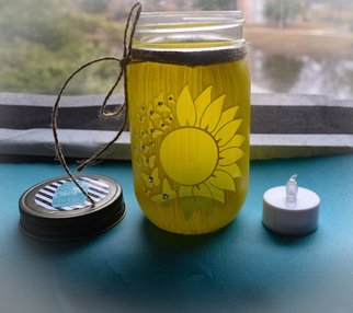 Amber Coombe: 'sunflower craft jar', 2020 Crafts, Floral. Our Sunflower Craft Jar captures everything we love about the beauty of sunflowers. Use this jar to store future planting item or keep on the shelf for a nice warm touch to any room  ...