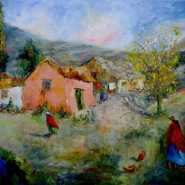 Cecilia Revol Nunez: 'LIBRO ABIERTO DE TRADICION', 2011 Oil Painting, Landscape. Artist Description:                                                                    Figurative Painting of North of Argentina, its people and customs. Oil on canvas with painting knife.                                                                   ...