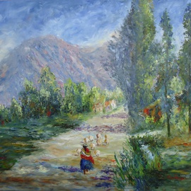 Cecilia Revol Nunez: 'SIN LIMITES ', 2013 Oil Painting, Landscape. Artist Description:                                                                         Figurative Painting of North of Argentina, its people and customs. Oil on canvas with painting knife.                                                                        ...