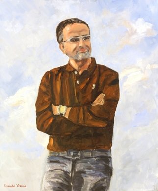 Claudio Vianna: 'Self portrait', 2012 Oil Painting, Portrait. 