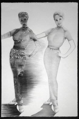 Cynzia Sanchez: 'duality', 2012 Pencil Drawing, Figurative. This piece is part of The series Duality, which confronts the images of the perfection some women seek and the reality of their core.  ...
