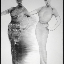 Cynzia Sanchez: 'duality', 2012 Pencil Drawing, Figurative. Artist Description: This piece is part of The series Duality, which confronts the images of the perfection some women seek and the reality of their core.  ...