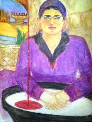 Artist: Khalil Dadah - Title: Dough Kneading With Blood - Medium: Watercolor - Year: 2011